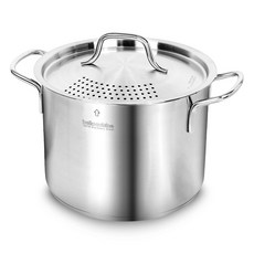 bella cuisine 電磁爐適用不鏽鋼雙耳鍋 6L, 1個, 銀色, 22cm