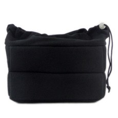 제이앤케이 싱글 렌즈 카메라 보호가방 내담백, 1개, 블랙