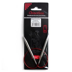 ChiaoGoo SS 紅色蕾絲輪針 40cm 7016-10.75, 1個