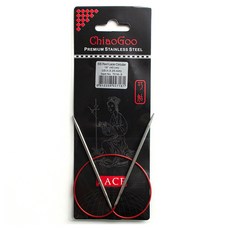 ChiaoGoo SS 紅色蕾絲環形針 40cm 7016-3, 1個