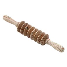 大家的開始 指壓原木按摩滾輪, 1個, 混合淺棕色