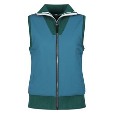 럭스골프 여성용 풀집업 우븐 매치 방풍 니트 베스트 조끼 LB4W510W