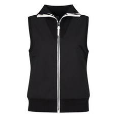 luxgolf 女款 全拉鍊梭織拼接防風針織背心 LB4W510W