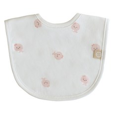 BABY&I 嬰兒棉質圍兜, 粉色龍, 1條, 1條