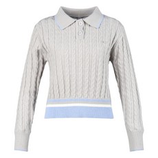 luxgolf 430高爾夫 女款麻花拼色防風針織套頭衫 LB4W812W