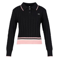 luxgolf 430高爾夫 女款麻花拼色防風針織套頭衫 LB4W812W