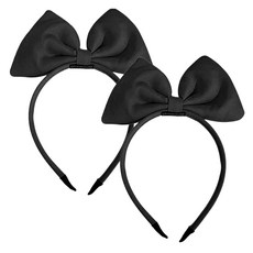 大蝴蝶結髮箍, 2個, 黑色