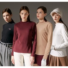 PGA 女款雙向彈力半高領T恤4件組