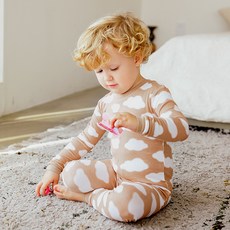 VAENAIT BABY 兒童莫代爾柔軟長袖家居服上下套裝