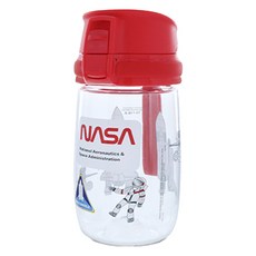 Nuby 孩童Tritan Titi叢林水瓶, 紅色Nasa, 300ml, 1個