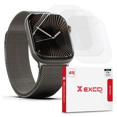 엑씨 풀커버 자가복원 TPU 스마트워치 액정보호필름 4p, 투명