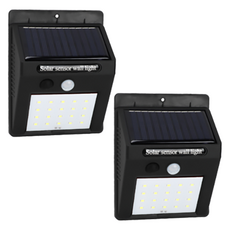 室內 LED 太陽能壁燈 20 燈泡 2p, 黑色