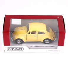 KiNSMAR 1967 福斯經典金龜車 汽車可動玩具 KT5375, 黃色
