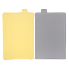 카밀리아 국내생산 모던인덱스 도마 2P세트, 1세트, 옐로우+연그레이