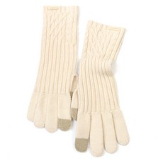 로이윙 여성용 윈터 니트 보온 롱 장갑