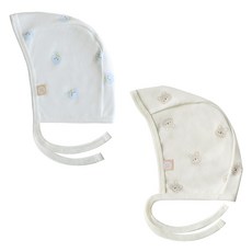 BABY&I 嬰幼兒四季荷葉邊帽2件組