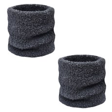 인콘트로 남녀공용 극세사 슬림 넥워머, 그레이, 2개