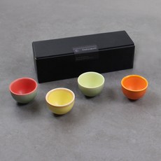 Dalsogeum 陶瓷迷你水果酒杯4件組, 1套, 檸檬, 柳橙, 酪梨, 西瓜