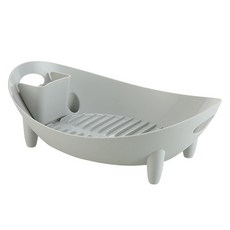 THE ZAKKA 曲線廚房碗盤瀝水架, 1個, 灰色, 1層