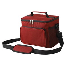 Alleophom 牛津布野餐露營戶外保冷袋 25.5 x 17 x 20.5 cm, 紅色, 10L