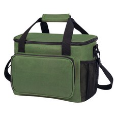 Alleophom 牛津布野餐露營戶外保冷袋 31 x 19 x 23 cm, 15L, 綠色