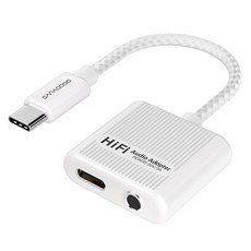 바라보고 C타입 HiFi 60W 고속충전 듀얼 젠더 3.5mm, AG02, 1개