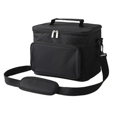 Alleophom 牛津布野餐露營戶外保冷袋 25.5 x 17 x 20.5 cm, 黑色, 10L