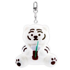 MUZIK TIGER 無業老虎 老虎坐姿吊飾, 1個, 白虎, 11cm