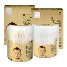NATURE LOVE MERE 綜合棉花棒4件組 新生兒款300支+獨立包裝80支+嬰幼兒款200支+獨立包裝80支, 660支, 1組