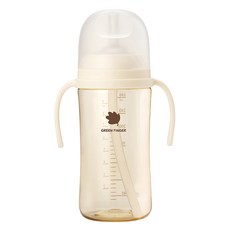 GREEN FINGER 綠手指 Bebe Grow系列 PPSU 吸管水壺, 1個, 280ml, 奶油白
