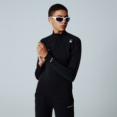 SPYDER Pro Web 女款跑步半拉鍊長袖T恤