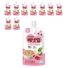 배냇밀 소고기 표고버섯 쌈배추죽 후기 이유식, 100g, 10개, 혼합맛(소고기/표고버섯/배추)