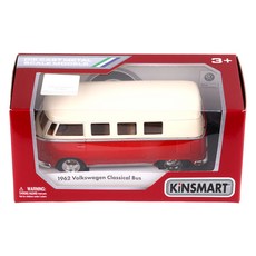 KiNSMAR 1962 福斯象牙白車頂經典巴士壓鑄模型車 KT5375_RED, 紅色, 1個