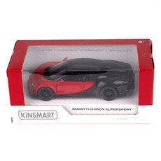KiNSMART 布加迪 Chiron Super Sport 超級跑車玩具 KT5423, 紅色, 1個