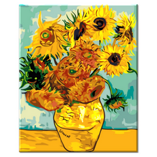 모모픽스페인팅 DIY 명화 그리기 60 x 75 cm, WK01 고흐 해바라기, 1개