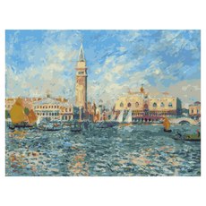 Momofix Painting DIY數字油畫 40 x 50 cm, J13 威尼斯雷諾阿總督宮, 1個