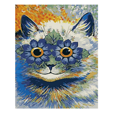 Momofix Painting DIY 數字油畫 40 x 50 cm, G02 路易斯韋恩 花眼貓咪