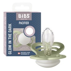 BIBS 슈프림 실리콘 쪽쪽이, 1단계(신생아 이상), 세이지 야광, 1개