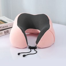 쿨쿨조이 U자 메모리폼 휴대용 목쿠션 세트, 핑크
