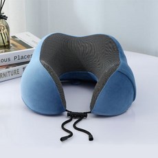 쿨쿨조이 U자 메모리폼 휴대용 목쿠션 세트, 블루