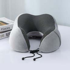 Kulkuljoy U型記憶棉便攜式頸枕套組, 灰色