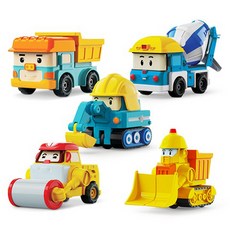 ROBOCAR POLI 波力 迷你重型機械玩具車 5入, 1組, 混色
