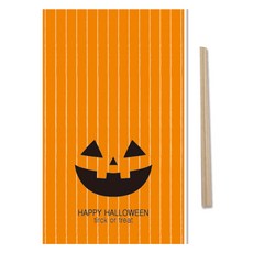 Inp 快樂萬聖節 橘色南瓜無自黏餅乾袋 大(11 x 18 cm) 200入 + KP 棒形束帶 200入 套組, 1套