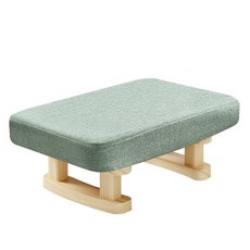 다퍼남 원목 패브릭 스툴 발받침대, 민트