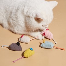 Cat' S Dream 貓咪彩色老鼠捕捉遊戲玩具5入組 00038, 1套, 隨機出貨