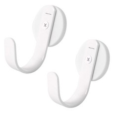 Market Plan 免鑽孔萬能多用途磁吸掛鉤, 白色, 2個