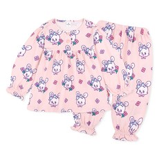 MilkBaby 嬰幼兒用 Swimmer Rivani 粉紅花朵泡泡袖睡衣上下套裝