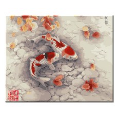 Momofix Painting DIY名畫40x50cm, G17錦鯉, 1幅