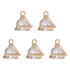 마다꾸미 크리스탈 목걸이 팬던트 목걸이 우정 팔찌 만들기, 25 삼각 골드, 5개