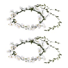 裝扮用月桂花環, 白+綠, 2個